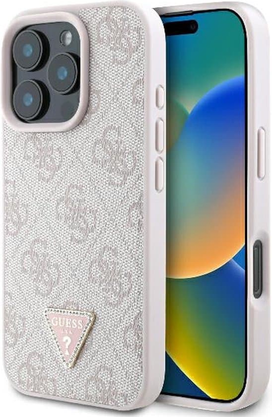Guess iPhone 16 Pro Hoesje | PU Leer + Strass