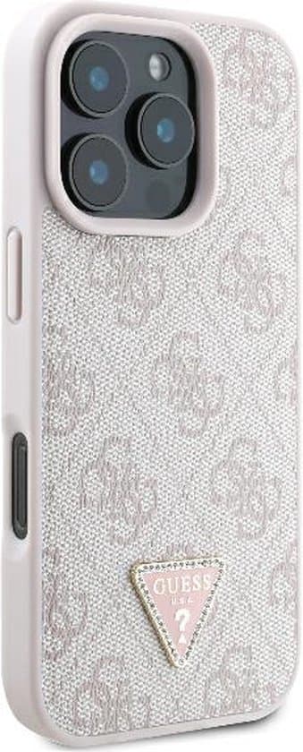 Guess iPhone 16 Pro Hoesje | PU Leer + Strass
