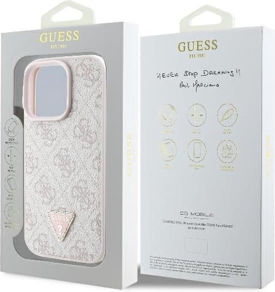 Guess iPhone 16 Pro Hoesje | PU Leer + Strass