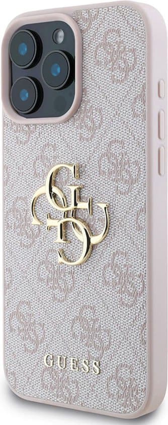 Guess iPhone 16 Pro Hoesje | Blauw Hardcase 4G Groot Logo