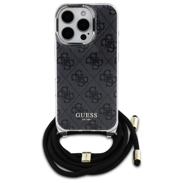 Guess iPhone 16 Pro Hoesje | Crossbody Snoer 4G Print