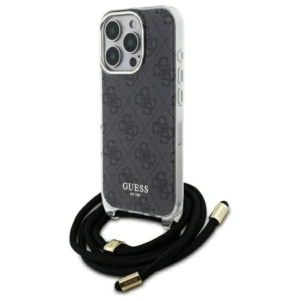 Guess iPhone 16 Pro Hoesje | Crossbody Snoer 4G Print
