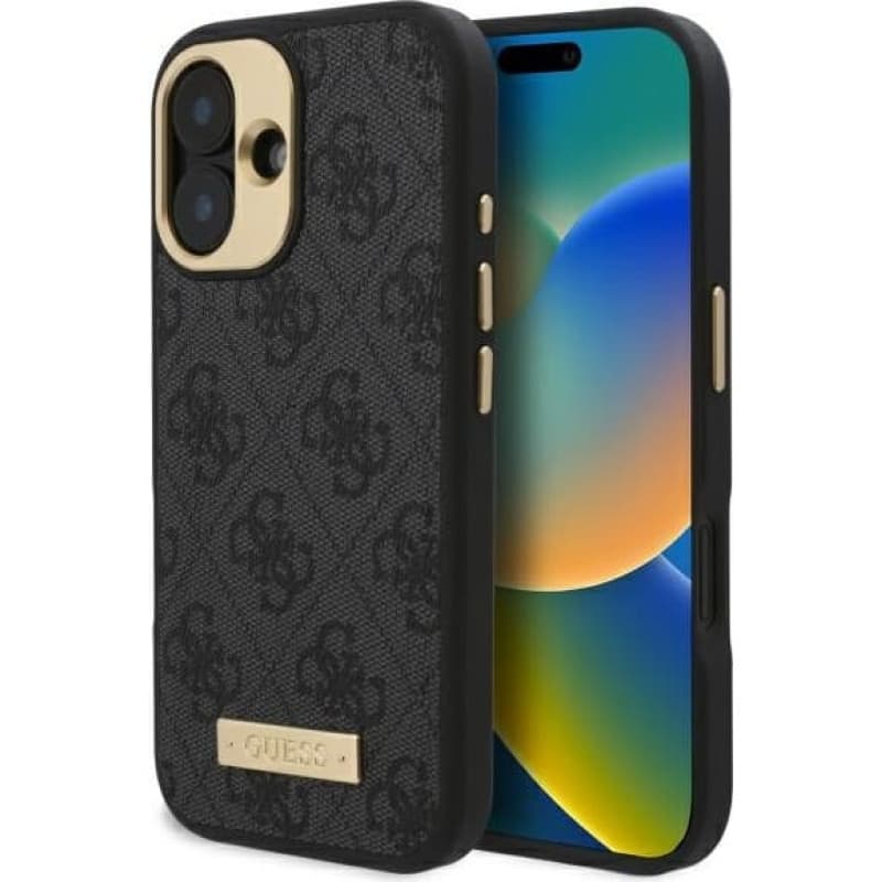 Guess iPhone 16 Plus Hardcase | 4G Logo Plaque & MagSafe Bescherming