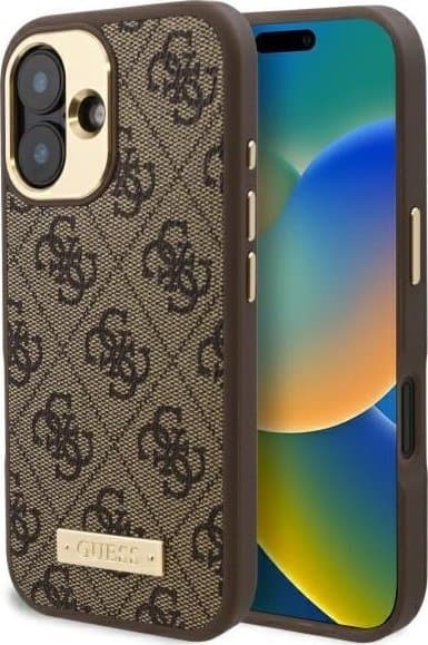 Guess iPhone 16 Plus Hardcase | 4G Logo Plaque & MagSafe Bescherming