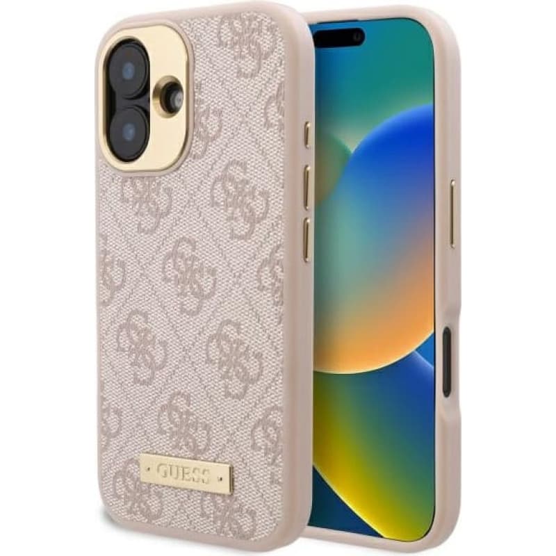Guess iPhone 16 Plus Hardcase | 4G Logo Plaque & MagSafe Bescherming