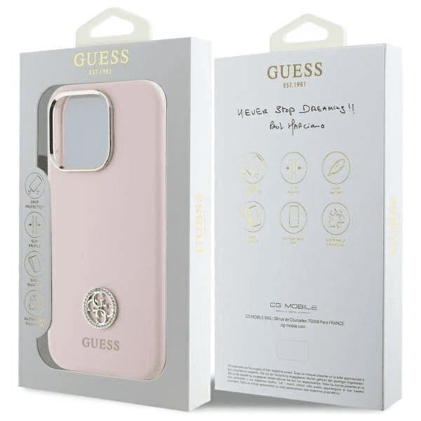 Guess Hardcase voor iPhone 16 Pro in Roze | Luxe Design & Optimale Bescherming