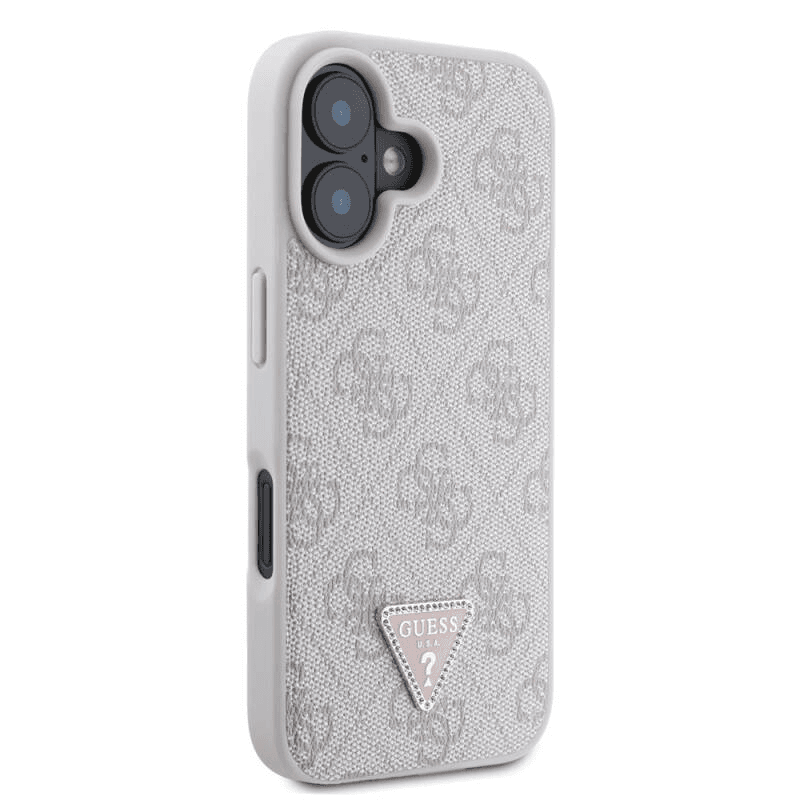 Guess iPhone 16 Plus Crossbody Case | PU Leather + Metal Logo & Rhinestones