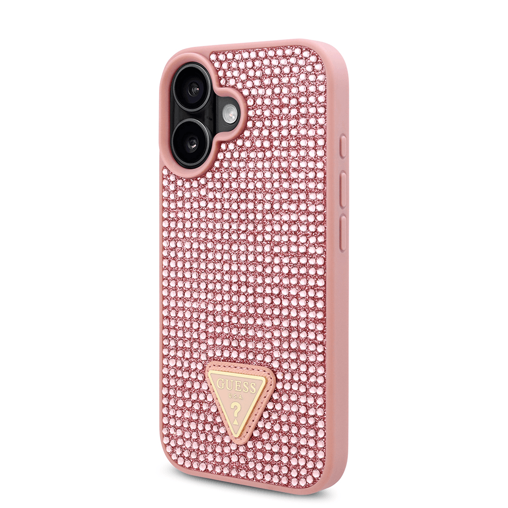Guess iPhone 16 Plus Hardcase | Metal Logo + Rhinestones
