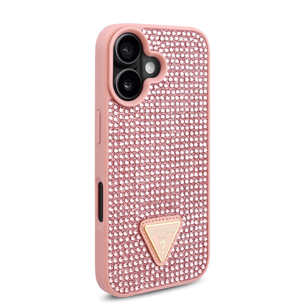 Guess iPhone 16 Plus Hardcase | Metal Logo + Rhinestones