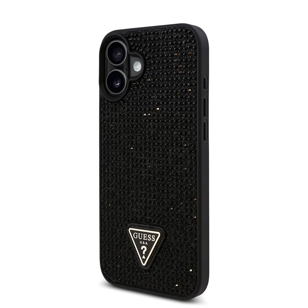 Guess iPhone 16 Plus Hardcase | Metal Logo + Rhinestones