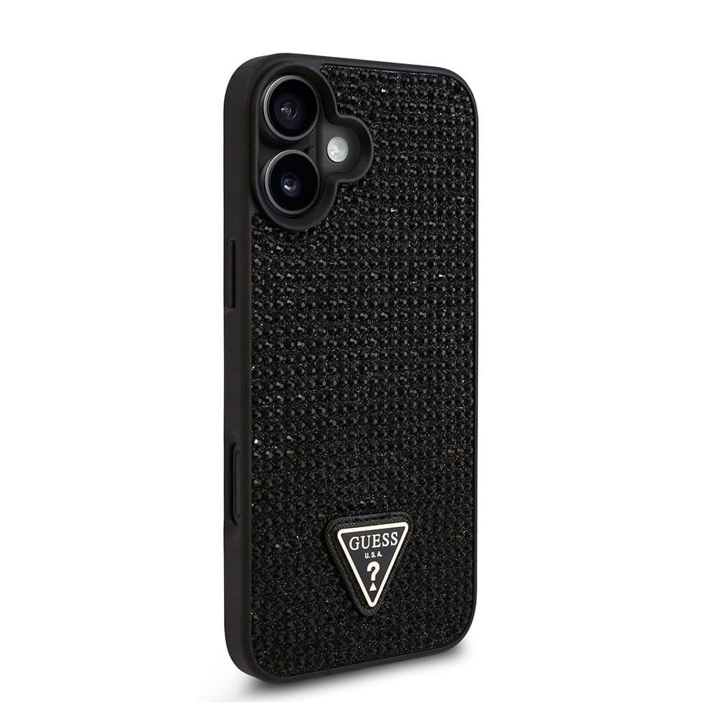 Guess iPhone 16 Plus Hardcase | Metal Logo + Rhinestones