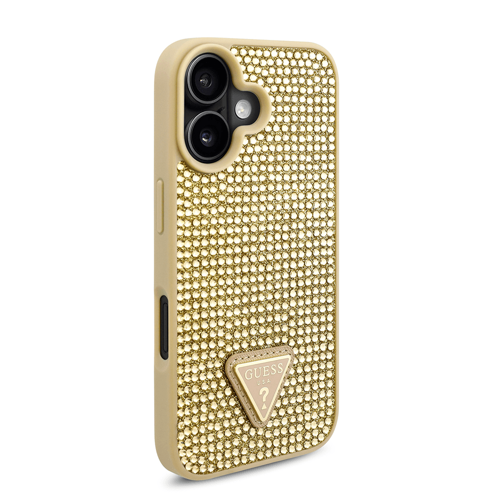 Guess iPhone 16 Plus Hardcase | Metal Logo + Rhinestones