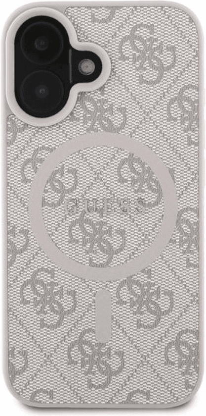 Guess iPhone 16 Hoesje | Blauwe Hardcase 4G Ring MagSafe