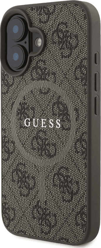 Guess iPhone 16 Hoesje | Blauwe Hardcase 4G Ring MagSafe