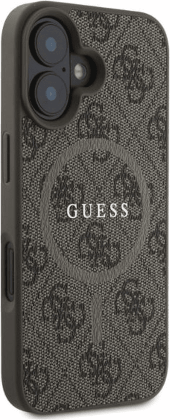 Guess iPhone 16 Hoesje | Blauwe Hardcase 4G Ring MagSafe