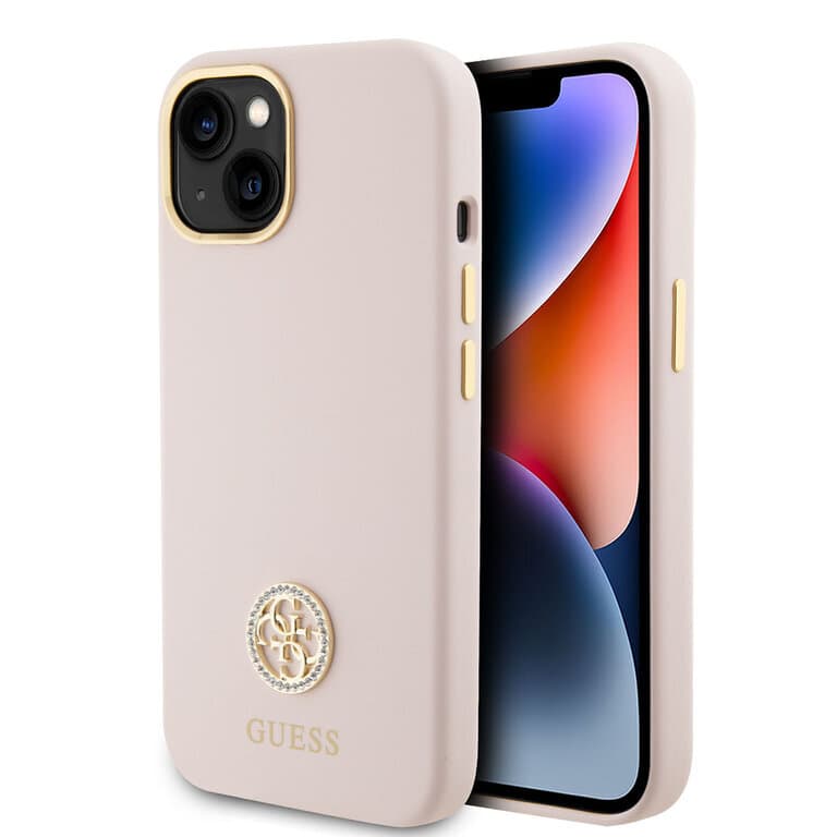 Guess iPhone 15 Back Cover Case Logo Strass 4G | Stijlvolle Bescherming