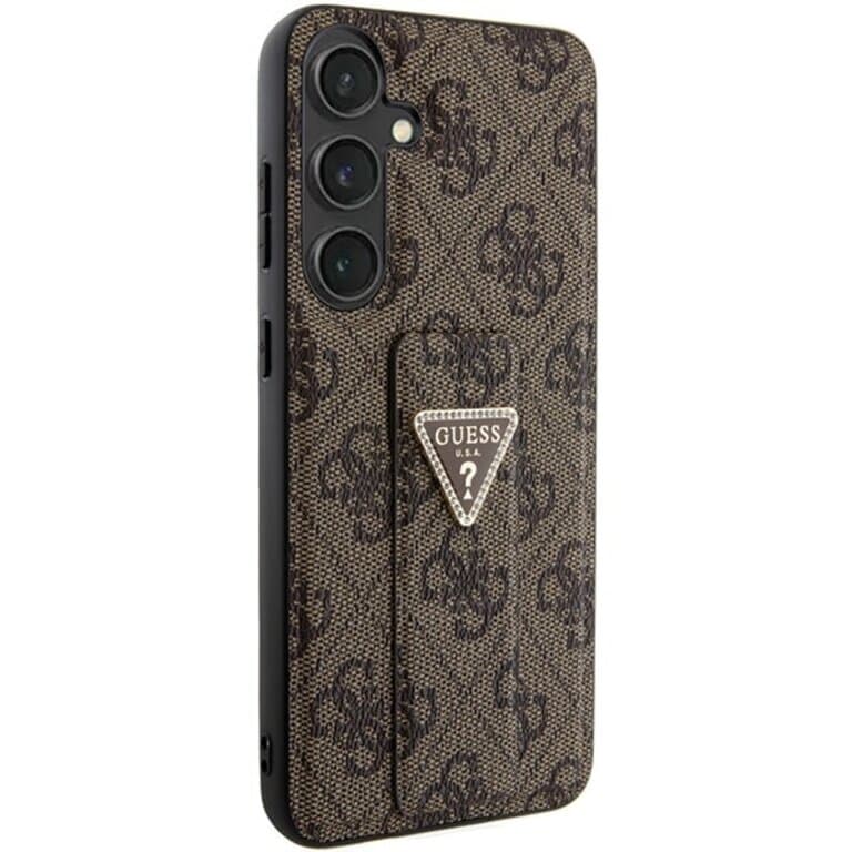 Guess Galaxy S24 Achtercover Case - Grip Stand 4G - Triangle Strass
