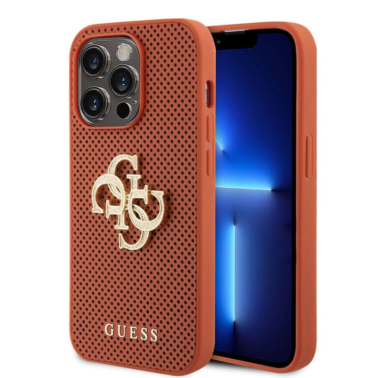 Guess iPhone 15 Pro Max Back cover case - Perforated 4G - glitter