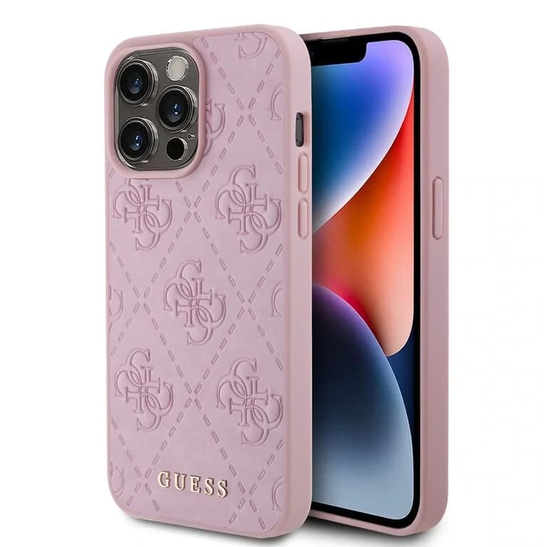 Guess iPhone 15 Pro Max Backcover Case | Gequilt 4G Classic | Stijlvolle Bescherming
