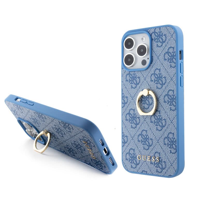 Guess iPhone 15 Pro Max Hardcase - 4G - Met Ringhouder