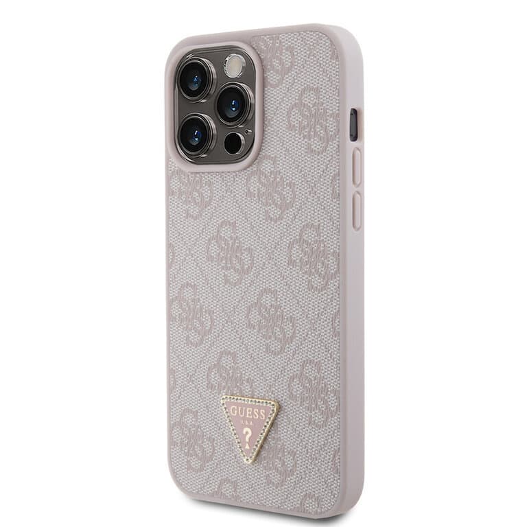 Guess iPhone 15 Pro Max Hardcase - 4G Driehoek - Strass