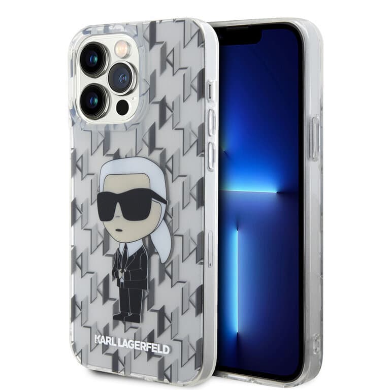 Karl Lagerfeld iPhone 15 Pro Max Case | Ikonik Monogram TPU Hardcase
