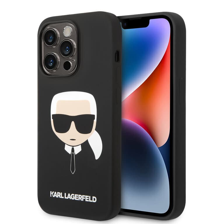 Karl Lagerfeld iPhone 14 Pro Max Hardcase Achtercover - Karl's Head - Magsafe Compatibel