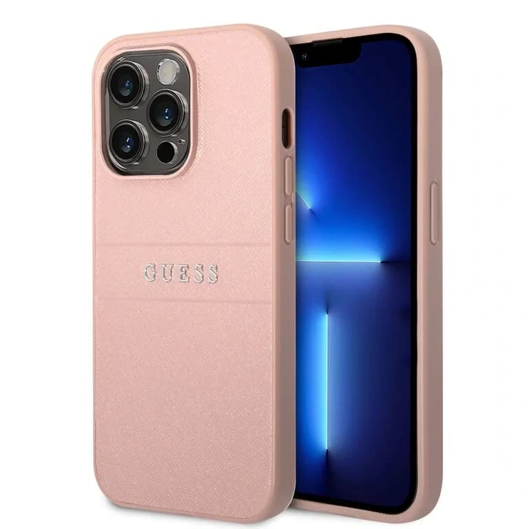 Guess iPhone 14 Pro Achtercover case - Roze