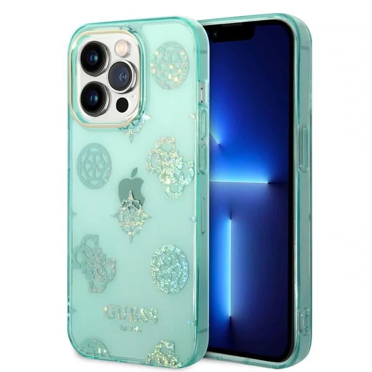 Guess iPhone 14 Pro Hardcase Backcover - Peony Glitter