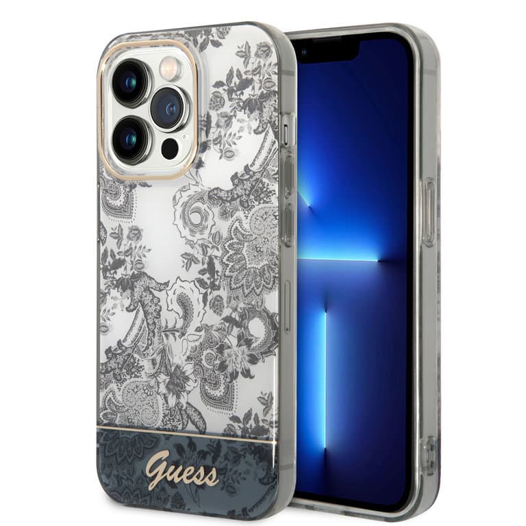 Guess iPhone 14 Pro Hardcase Backcover - Porselein Collectie