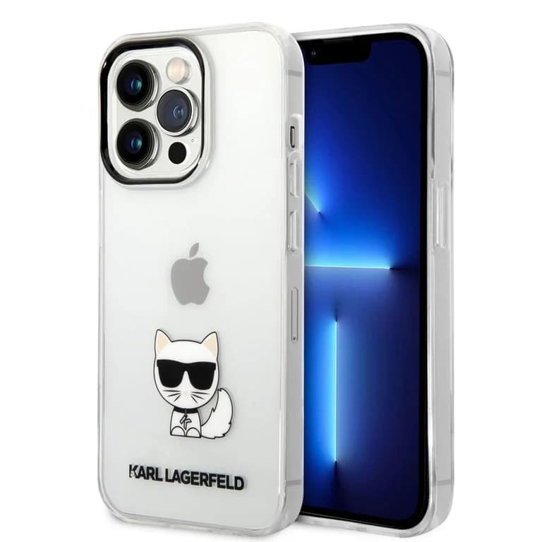 Karl Lagerfeld iPhone 14 Pro TPU Backcover | Choupette - Transparent | Stylish Protection