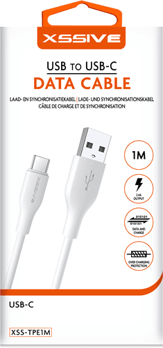 Xssive TPE Serie USB naar Type-C Kabel 1m XSS-TPE1M USB-C - Wit