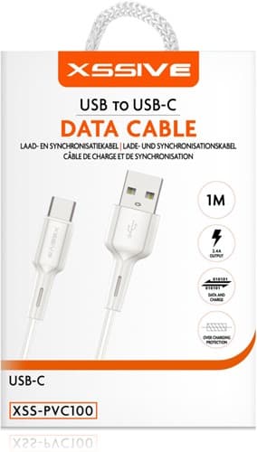 Xssive USB-kabel Type-C 1m XSS-PVC100C - Zwart