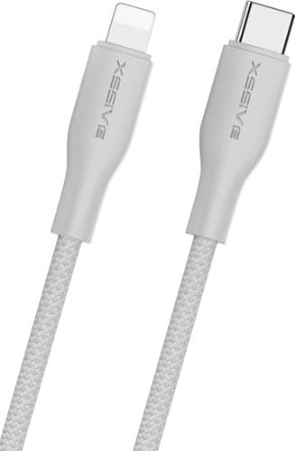 Xssive TPE gevlochten kabel 27W USB-C naar 8-pins 30cm XSS-TPEBR30CL - Wit