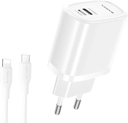Xssive Snelle Dual Port Charger+Kabel Type-C naar iPhone XSS-AC71CL - Wit